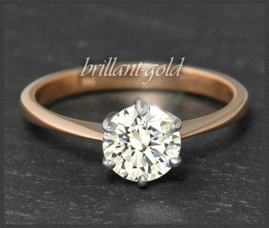 Brillant Ring aus 585 Gold mit 1,04ct, VS1